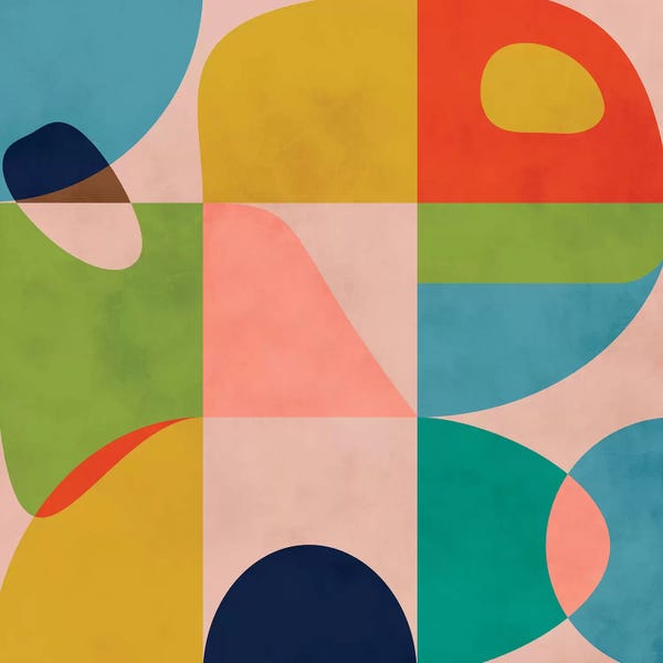 Abstract Shapes & Patterns: Modern Mid Century Spring by Ana Rut Bré