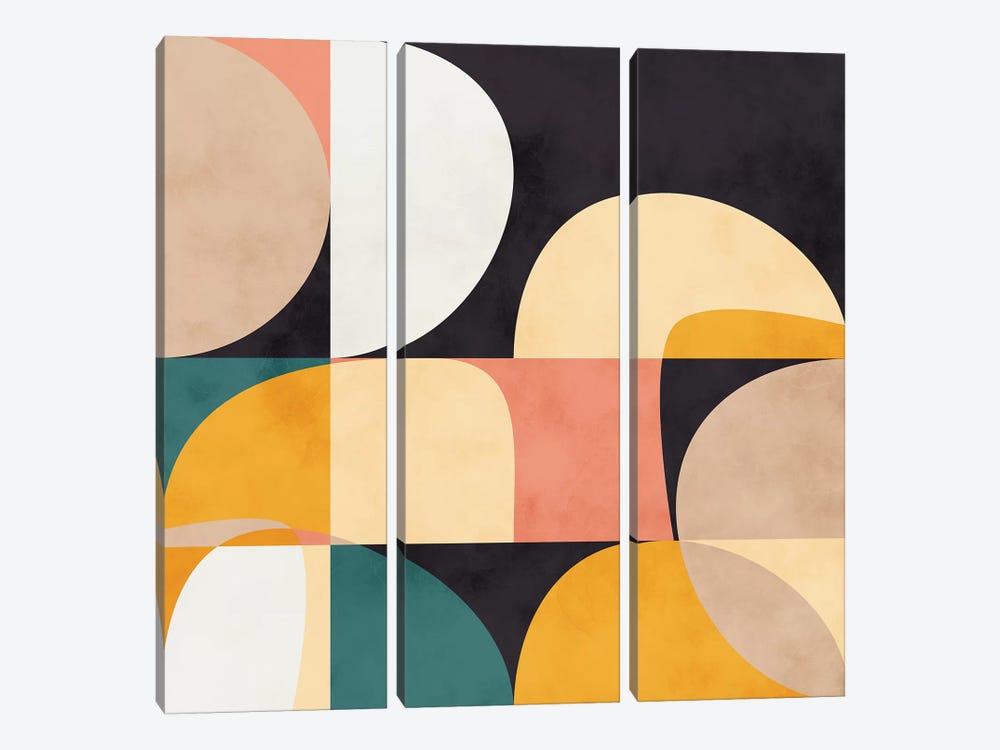 Modern Shapes VIII by Ana Rut Bré 3-piece Canvas Print