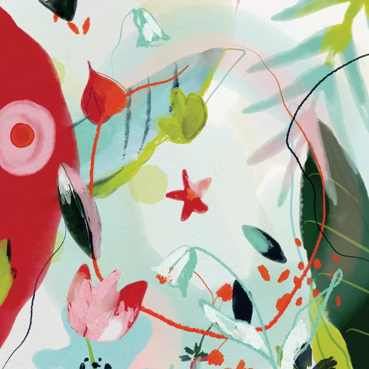 My Summer Garden Square by Ana Rut Bré canvas print