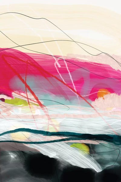 Abstract Landscape Pink Sky