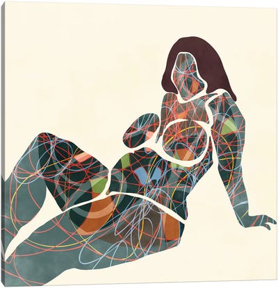 Nude III Canvas Art Print - Body Positivity Art