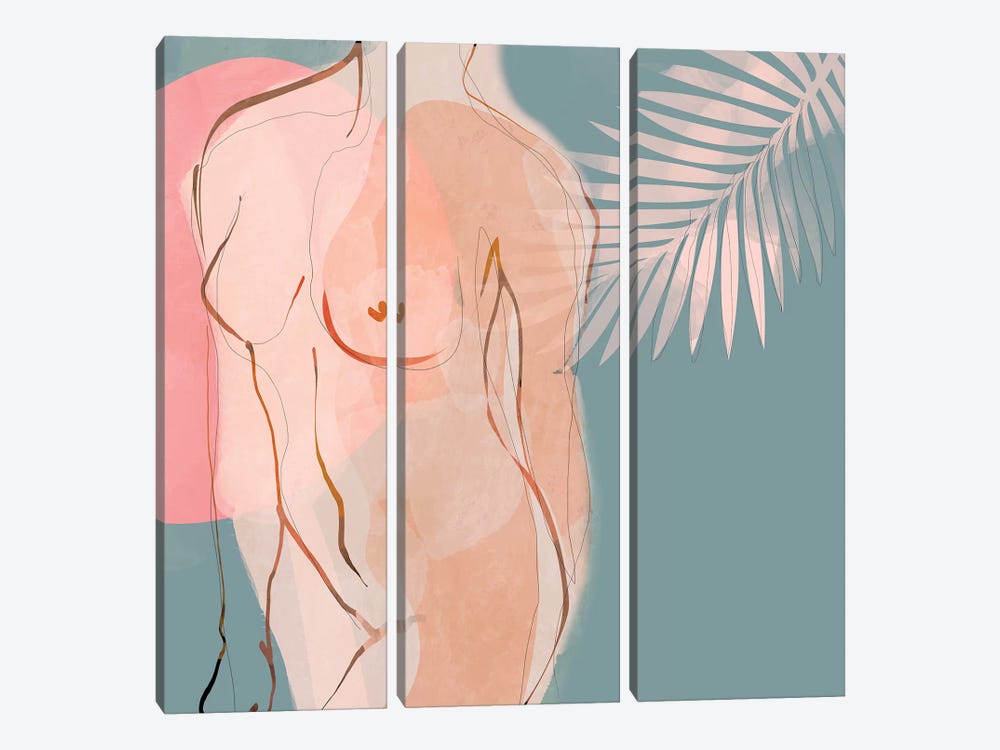 Nude Minimal by Ana Rut Bré 3-piece Canvas Wall Art