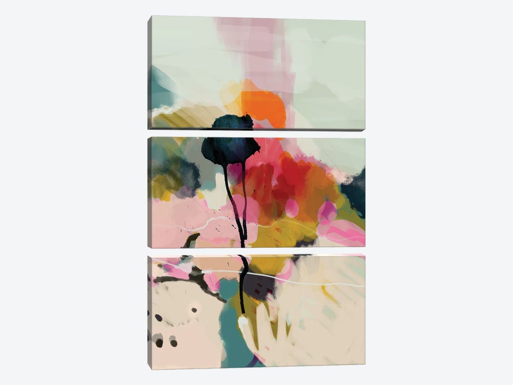 Paysage Abstract by Ana Rut Bré 3-piece Canvas Print