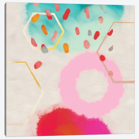 Pink Circle Canvas Print #RTB64} by Ana Rut Bré Canvas Artwork