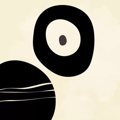 Shapes Black Brush Stroke White Abstract by Ana Rut Bré framed wall art