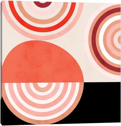 Shapes Modern Mid Century Abstract Canvas Art Print - Adobe Abstracts