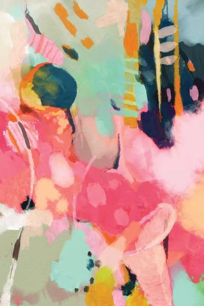 Colorful Abstracts: Spring Moon Earth Garden I by Ana Rut Bré