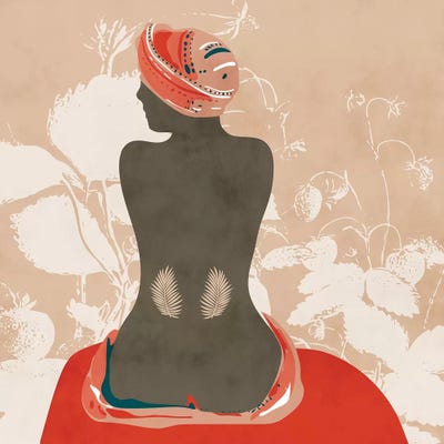 Woman With Leaves by Ana Rut Bré framed wall art