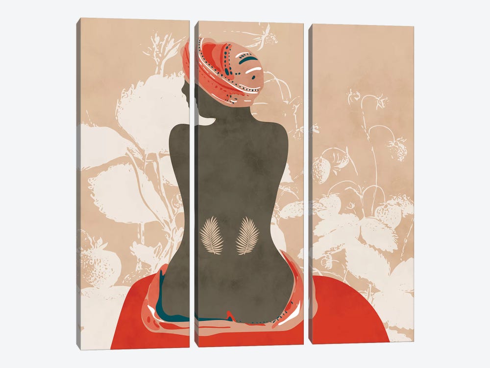 Woman With Leaves by Ana Rut Bré 3-piece Art Print