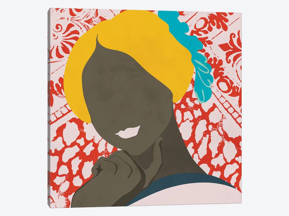 Woman With Pattern by Ana Rut Bré 1-piece Canvas Wall Art