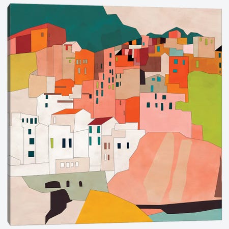 Cinque Terre Canvas Print #RTB95} by Ana Rut Bré Canvas Art Print