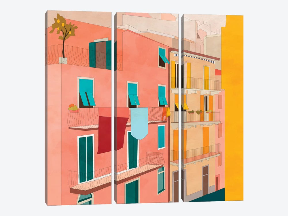Italy Streetview by Ana Rut Bré 3-piece Canvas Print