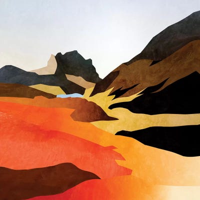 Mountains Landscape Abstract by Ana Rut Bré framed wall art