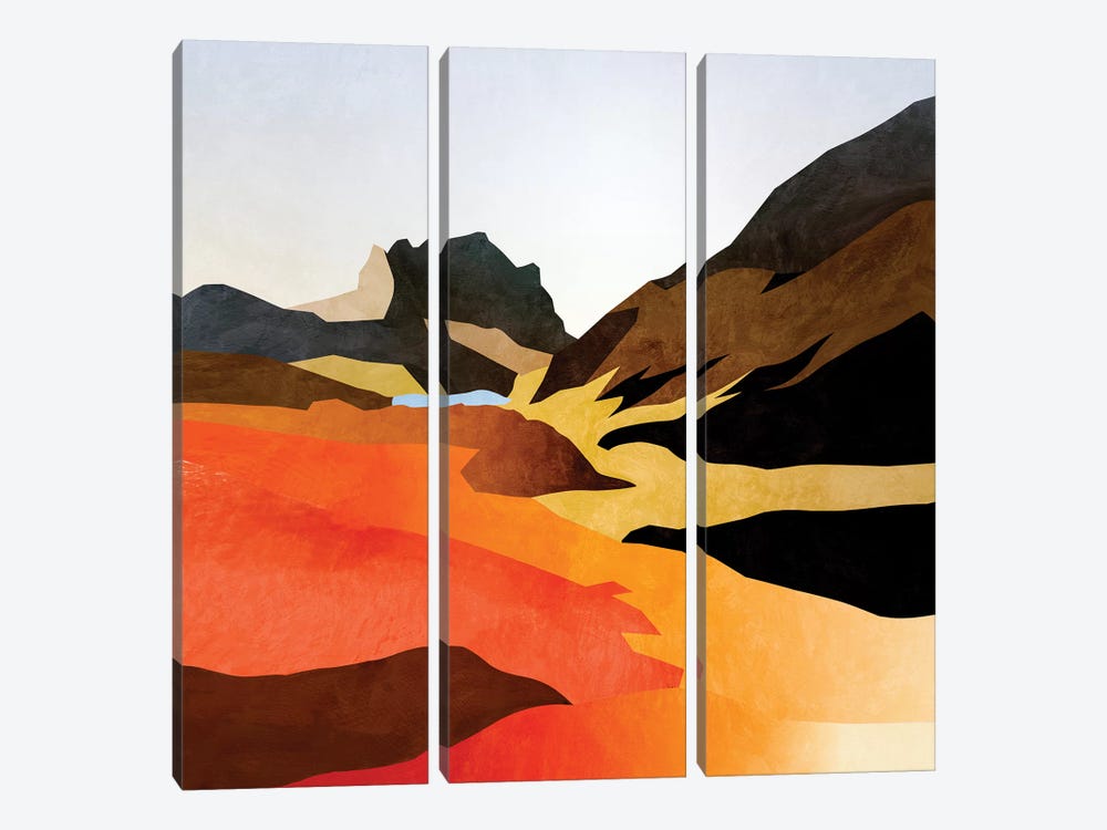Mountains Landscape Abstract by Ana Rut Bré 3-piece Canvas Art