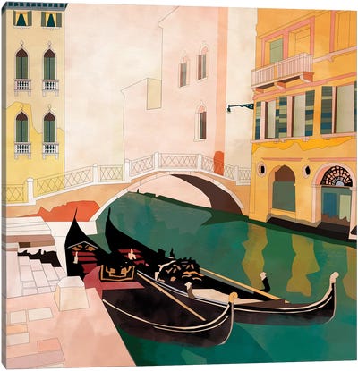Venice Gondolas I Canvas Art Print - Ana Rut Bré