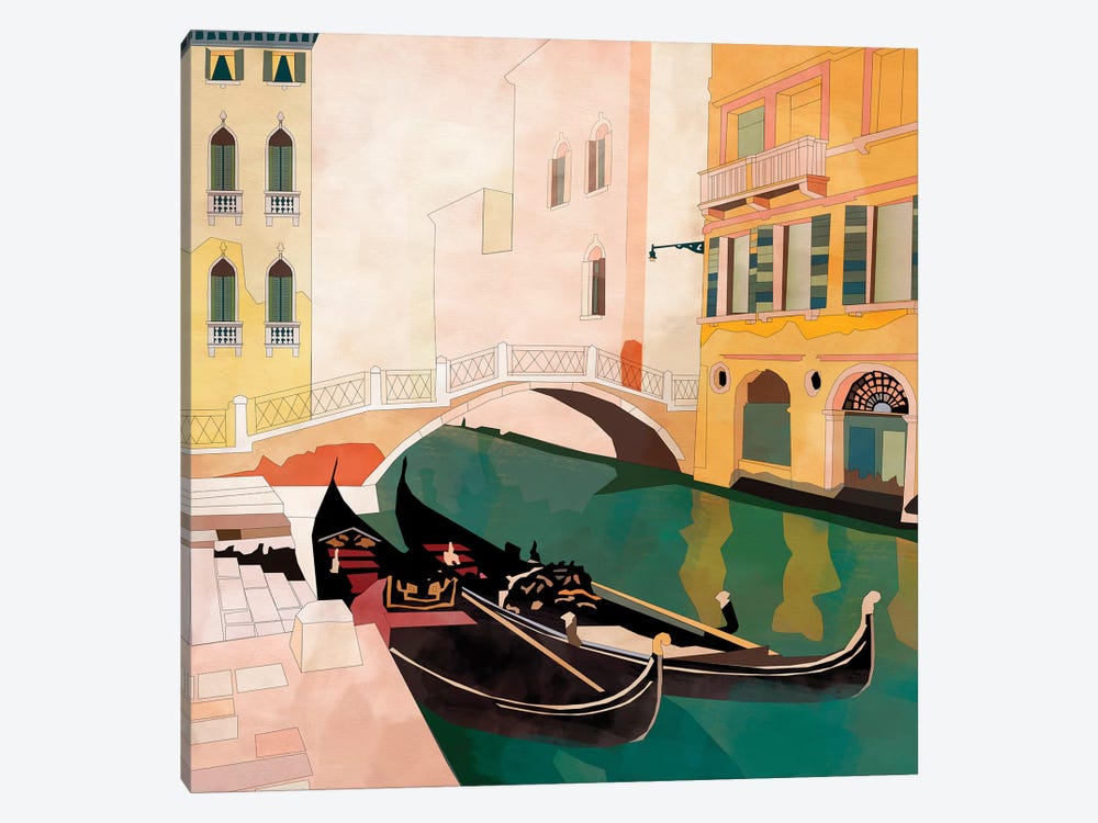 Venice Gondolas I by Ana Rut Bré 1-piece Canvas Art Print
