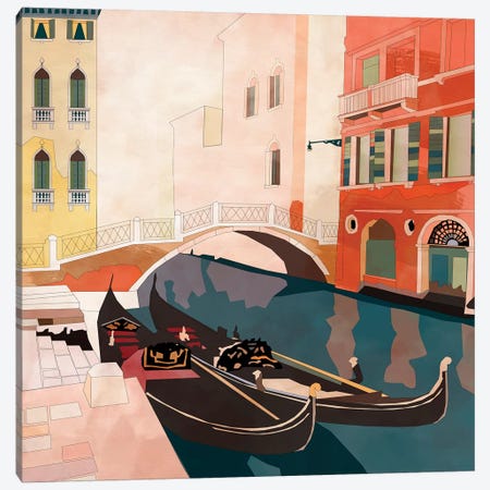 Venice Gondolas II Canvas Print #RTB99} by Ana Rut Bré Canvas Art