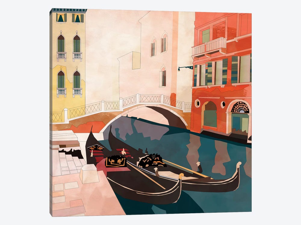 Venice Gondolas II by Ana Rut Bré 1-piece Canvas Art