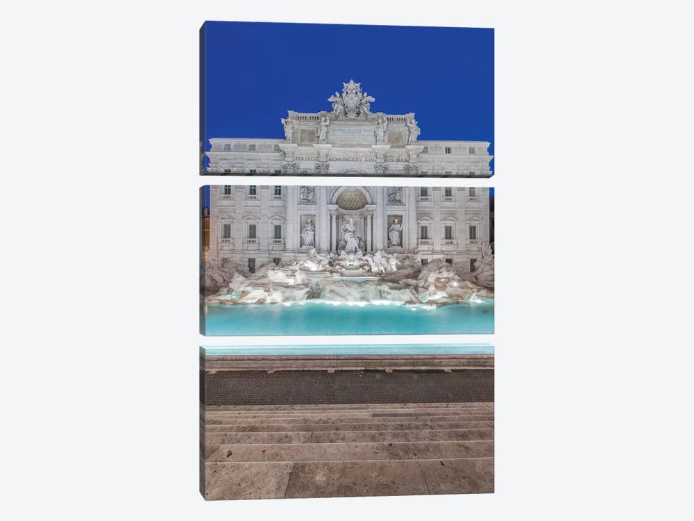 Italy, Rome, Trevi Fountain at dawn by Rob Tilley 3-piece Art Print
