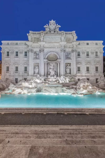 Fountains: Italy, Rome, Trevi Fountain at dawn by Rob Tilley