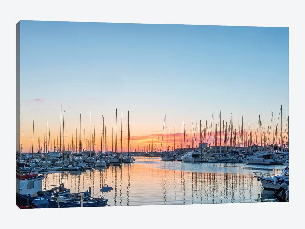 Italy, Sicily, Palermo, Marina sunrise by Rob Tilley 1-piece Canvas Art