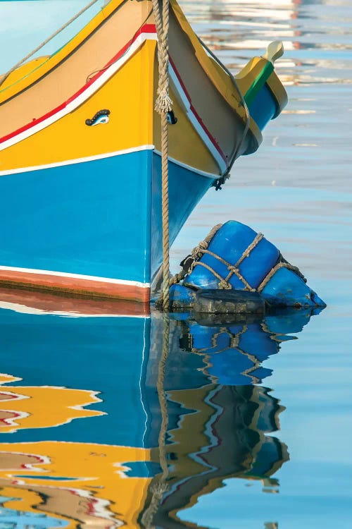 Malta, Marsaxlokk, traditional fishing boat detail I