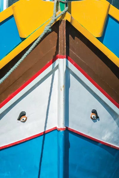 Malta, Marsaxlokk, Traditional Fishing Boat Detail II by Rob Tilley art print