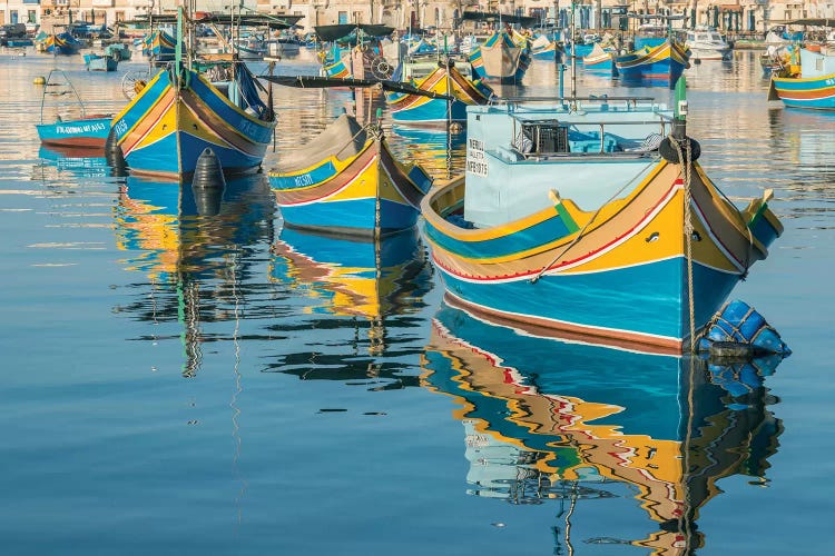 Malta, Marsaxlokk, Traditional Fishing Boats