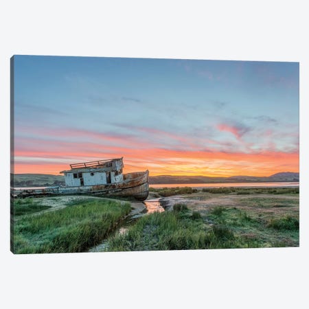 USA, California, Point Reyes National Seashore, Shipwreck sunrise Canvas Print #RTI18} by Rob Tilley Canvas Print