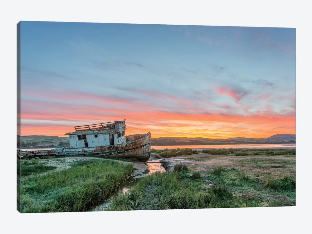 USA, California, Point Reyes National Seashore, Shipwreck sunrise by Rob Tilley 1-piece Canvas Artwork