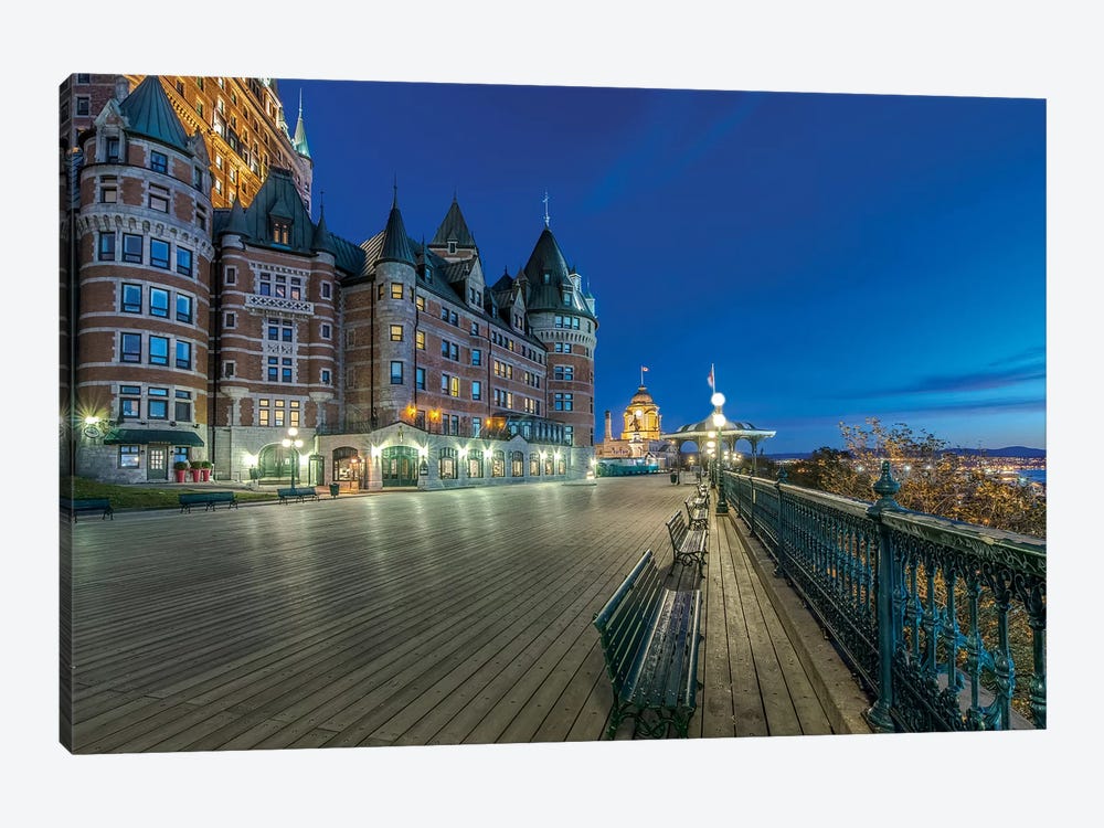 Canada, Quebec, Quebec City, Dufferin Terrace At Dawn.  by Rob Tilley 1-piece Canvas Print