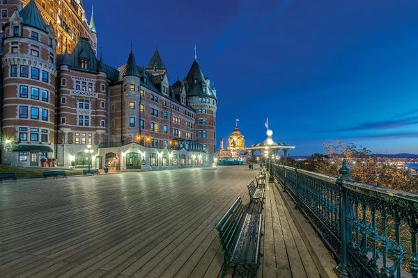 Quebec: Canada, Quebec, Quebec City, Dufferin Terrace At Dawn.  by Rob Tilley
