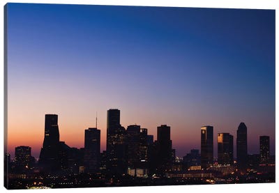 Texas, Houston Skyline At Dawn Canvas Art Print