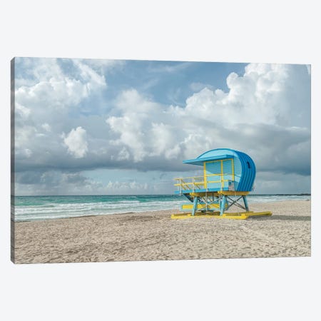 USA, Florida, Miami Beach. Colorful lifeguard station. Canvas Print #RTI36} by Rob Tilley Canvas Art