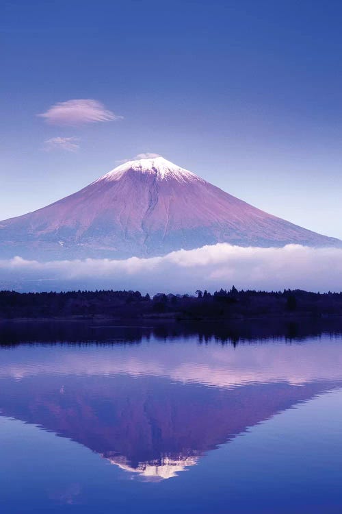 Reflection Of Mount Fuji, Lake Motosu, Yamanashi Prefecture, Japan