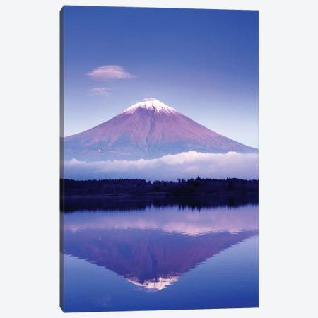 Reflection Of Mount Fuji, Lake Motosu, Yamanashi Prefecture, Japan Canvas Print #RTI4} by Rob Tilley Canvas Art Print