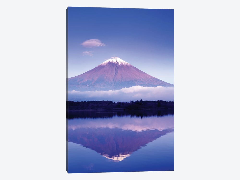 Reflection Of Mount Fuji, Lake Motosu, Yamanashi Prefecture, Japan 1-piece Canvas Artwork