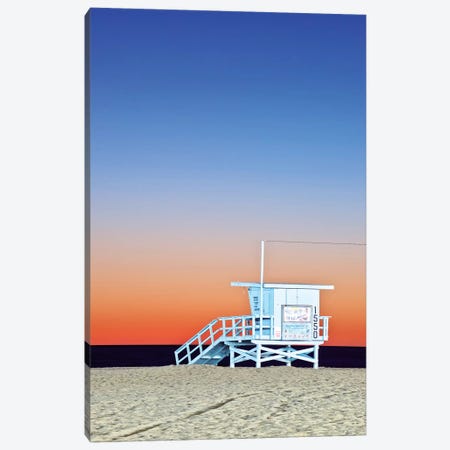 Lifeguard Hut At Twilight, Santa Monica Beach, Santa Monica, California, USA Canvas Print #RTI6} by Rob Tilley Canvas Art Print