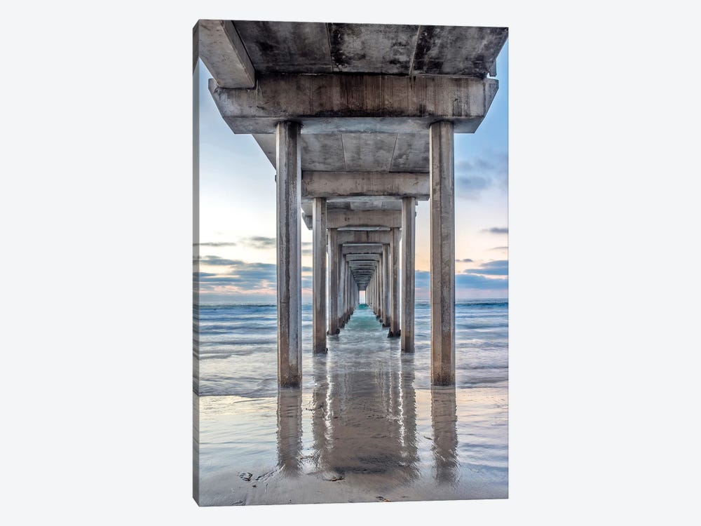Support Pillars, Ellen Browning Scripps Memorial Pier, La Jolla, San Diego, California, USA by Rob Tilley 1-piece Canvas Print