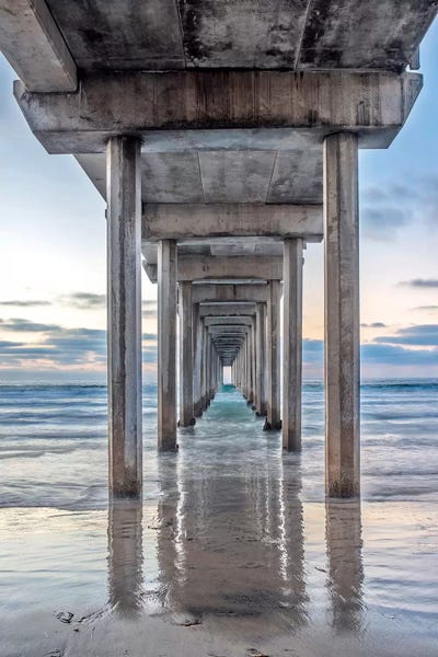 Large Wall Art & Big Canvas Prints: Support Pillars, Ellen Browning Scripps Memorial Pier, La Jolla, San Diego, California, USA by Rob Tilley