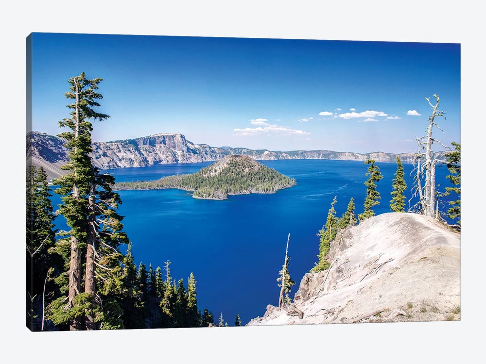 Wizard Island, Mount Mazama And Crater Lake, Crater Lake National Park, Klamath County, Oregon, USA by Rob Tilley 1-piece Canvas Art Print