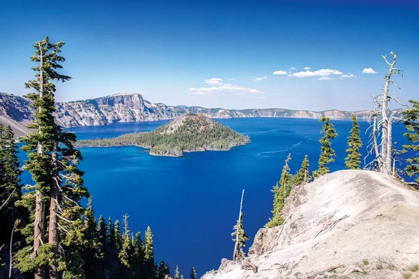 Oregon: Wizard Island, Mount Mazama And Crater Lake, Crater Lake National Park, Klamath County, Oregon, USA by Rob Tilley