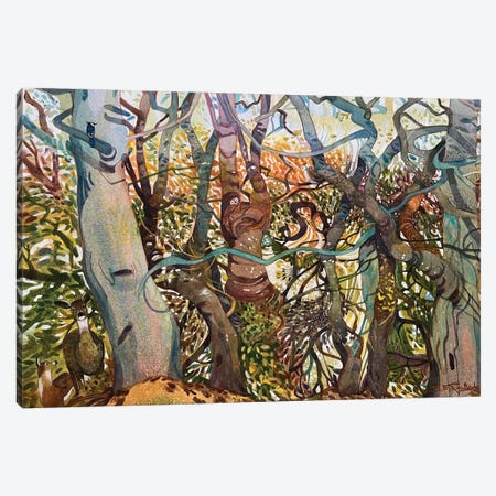Into The Woods We Go Canvas Print #RTL100} by Susan E. Routledge Canvas Artwork