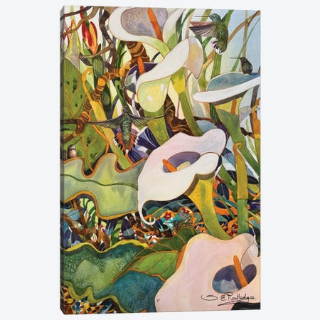 The Lily Patch Canvas Print #RTL101} by Susan E. Routledge Canvas Artwork