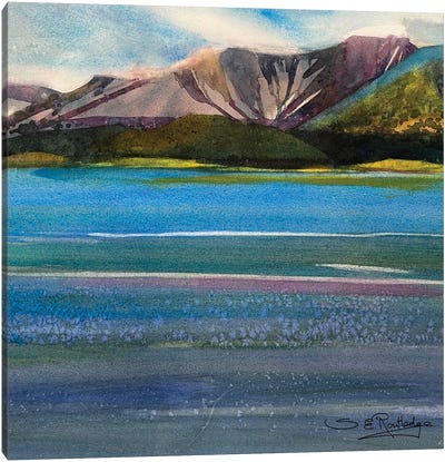 Lake And Fells Canvas Art Print - Susan E. Routledge