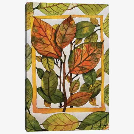 Fallen Leaves Canvas Print #RTL118} by Susan E. Routledge Art Print