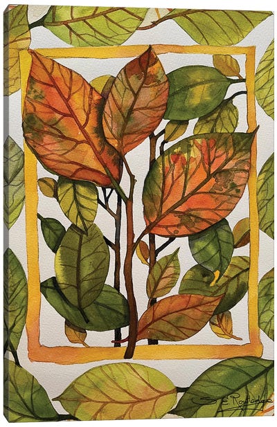 Fallen Leaves Canvas Art Print - Susan E. Routledge