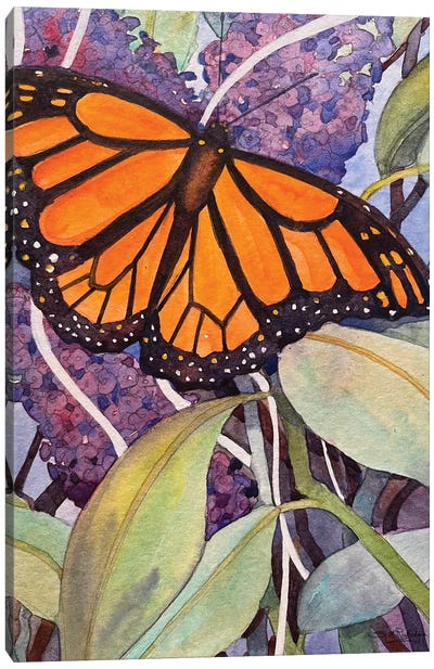 Butterfly Bush Canvas Art Print - Monarch Metamorphosis