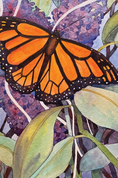 Monarch Butterflies: Butterfly Bush by Susan E. Routledge