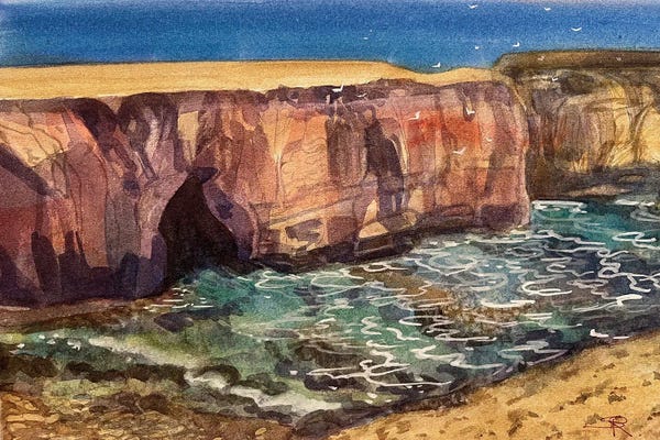 Susan E. Routledge: Sea Cave by Susan E. Routledge